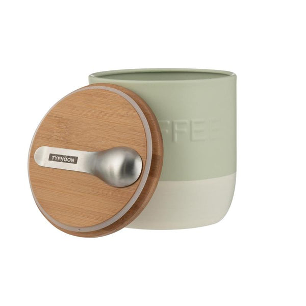 Typhoon Oben Coffee Storage Green Includes Metal Teaspoon Magnetised Under The Lid | 1.25L