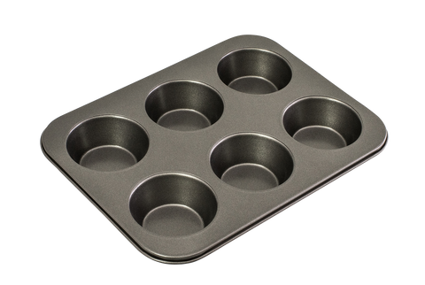 Bakemaster 6 Cup Large Muffin Pan 35 x 26cm/9 x 4cm Non-stic