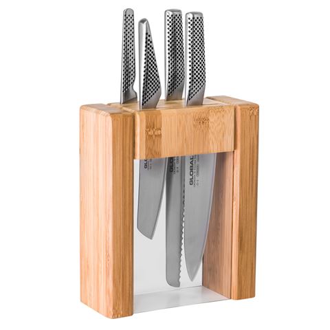 Global Teikoku 5 Piece Knife Block
