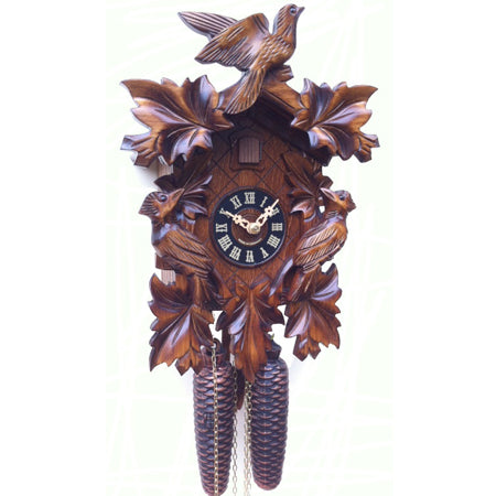8 Day Birds and Leaves Cuckoo Clock