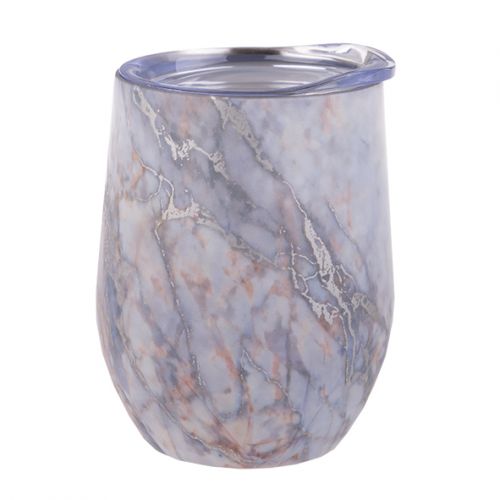 Oasis Double Wall Insulated Wine Tumbler 330ml Silver Quartz
