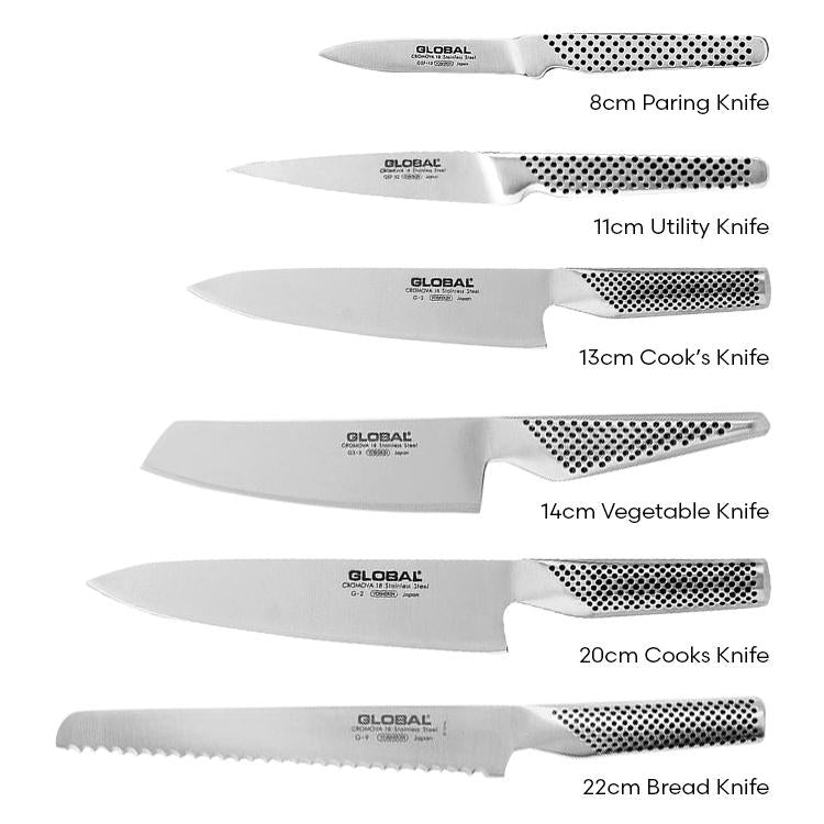 Global Hiro 7 Piece Knife Block