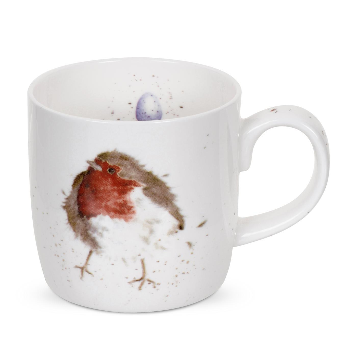 Royal Worcester Wrendale Designs Red Robin Mug