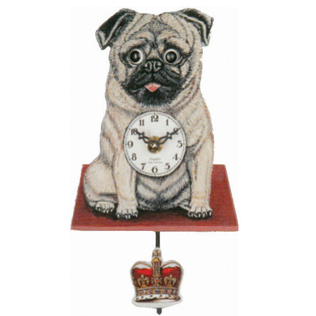 Quartz Pug Novelty Clock