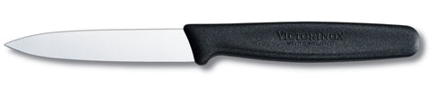 Victorinox 10cm Straight Edge Veg Knife, Black, Red