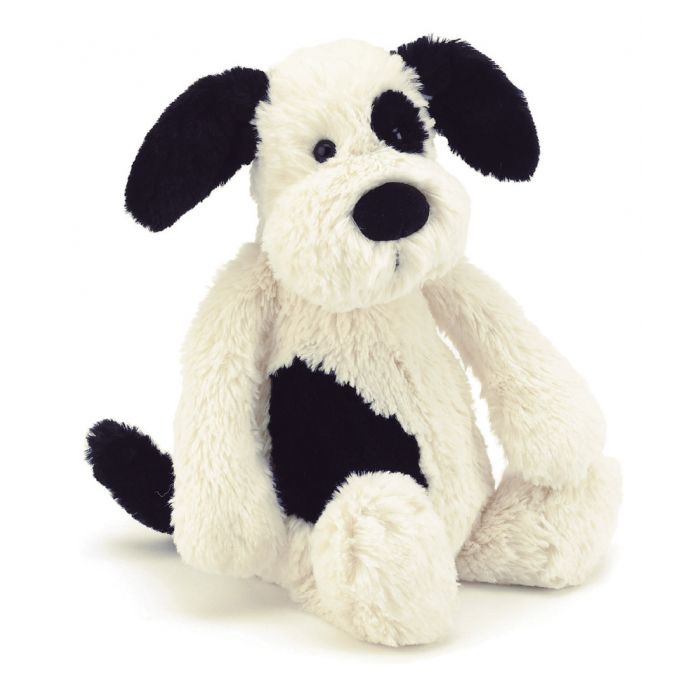 Jellycat Bashful Black & Cream Puppy Medium